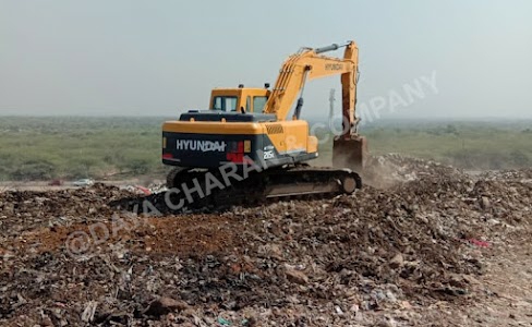 Bulldozer and excavator