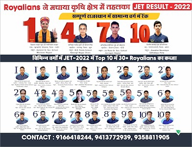 Royal Institute - Top JET/ICAR And Top NEET Coaching In Udaipur | Best Agriculture Coaching In Udaipur