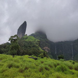 Bhairavgad fort starting trekking point