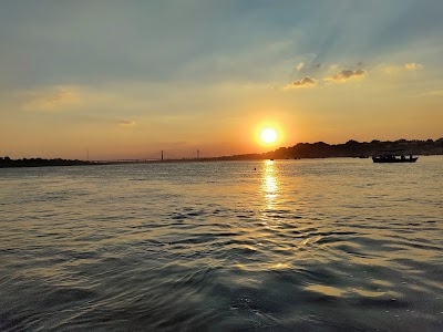 Triveni sangam boat bathing