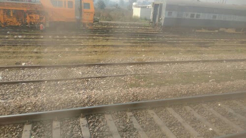Rail track cross bridge
